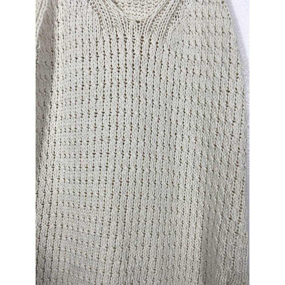 Anthropologie Moth Sweater Tank Women S Cream High Neck Racerback High-Low ** - Picture 5 of 15